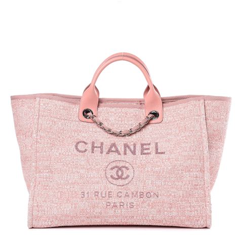 chanel pink canvas bag|authentic chanel tote bag.